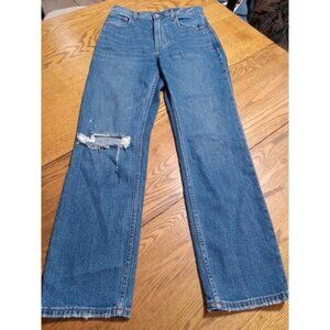 ABERCROMBIE & FITCH Jeans Women  26 X 2 BLUE ANKLE STRAIGHT HIGH RISE  Preowned